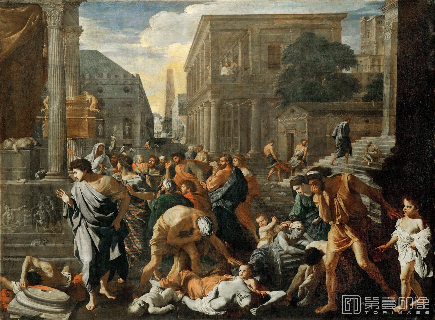 油画-卢浮宫-Nicolas PoussinPlague of Ashdod-1386